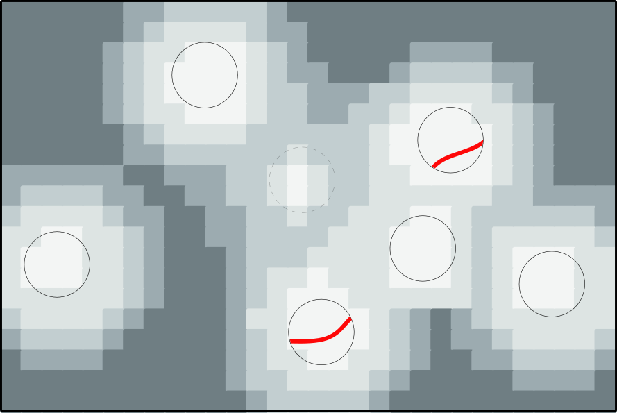 Controlled evidence-condition view where one historical observation has weakened because it has not been refreshed.